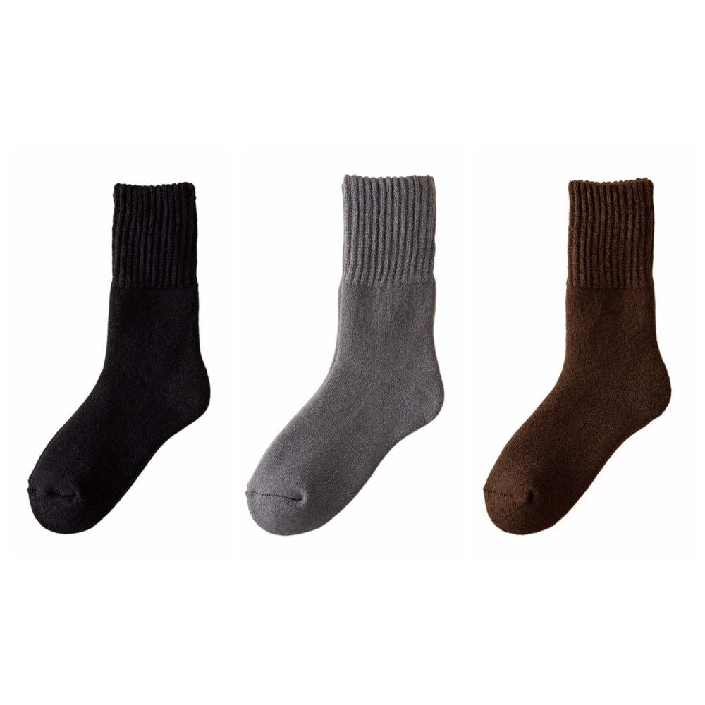 3Pairs Autumn Winter Thicken Warm Socks Plush Cashmere Socks Men Thermal Wool Socks  Autumn Winter