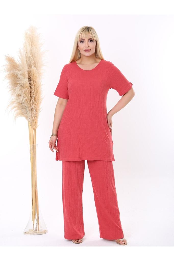 Dámský oblek velké velikosti pod svršek Velké velikosti s volným rozparkem a pružným zavinovacím oblekem