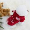 Christmas Cute Bow Cape Cloak Pet Cat Dog Pet Neck Water Scarf Decoration Dog Clothes Pet Double-sided Velvet Hoodie with Ears