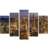 Feeby Obraz na płótnie składający się z pięciu części, Chicago nocą