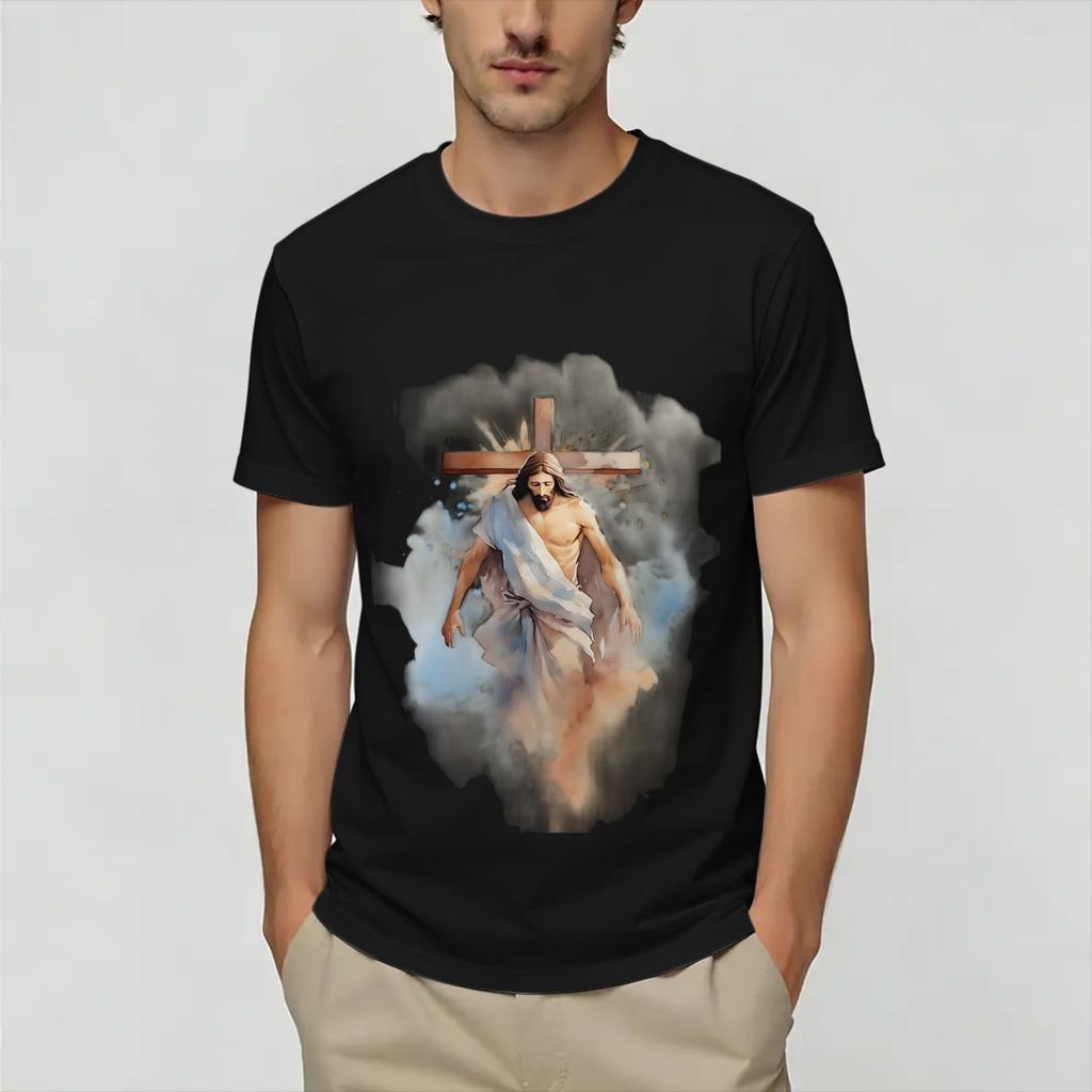 Happy Easter Jesus Cross T Shirt Summer Hip Hop T Shirts Unisex Cotton Crewneck 4XL 5XL 6XL Tees Short Sleeve Y2K Fun Tshirt