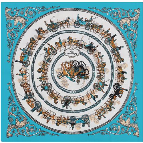 POBING 100% Silk Square Scarf Women Femme Foulard NeckerChief High Quality Silk Floral Scarves Shawl Hijab Office Bandana70*70cm