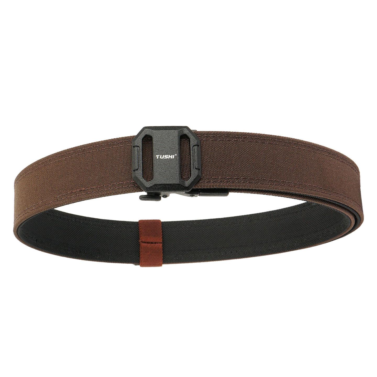 Casual Dual-purpose Automatic Buckle Hard Nylon Belt Hanging Double-layer Men s 120cm