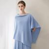 Kangsai Women's Cashmere Shawl: One-Shoulder Irregular Knit Cape Cardigan for Spring & Autumn