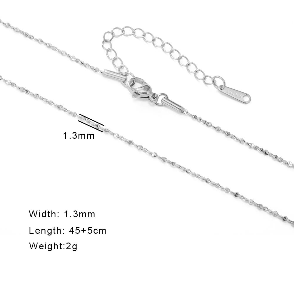 

Teamer Sparkle Chain Necklace For Women Girls Stainless Steel Gold Color Basic Minimalist Necklace Choker Jewelry 2026 New 45-50cm