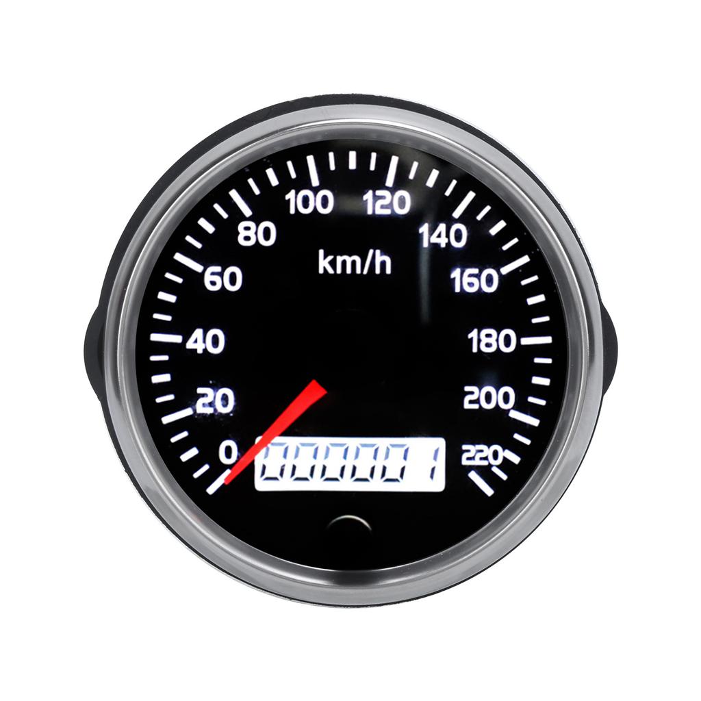 Ceas Vitezometru 85MM 0‑220km H 2‑în‑1 Indicator Afișaj LCD 12V 24V pentru Mașină Camion Barcă