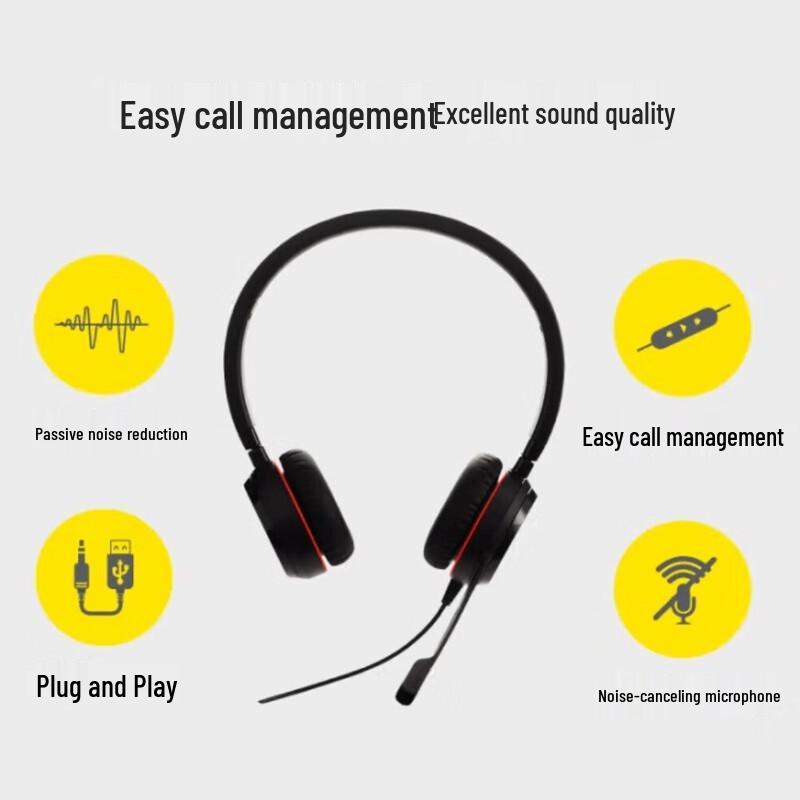 

Jabra Evolve 20 UC Binaural USB Headset (CN version)