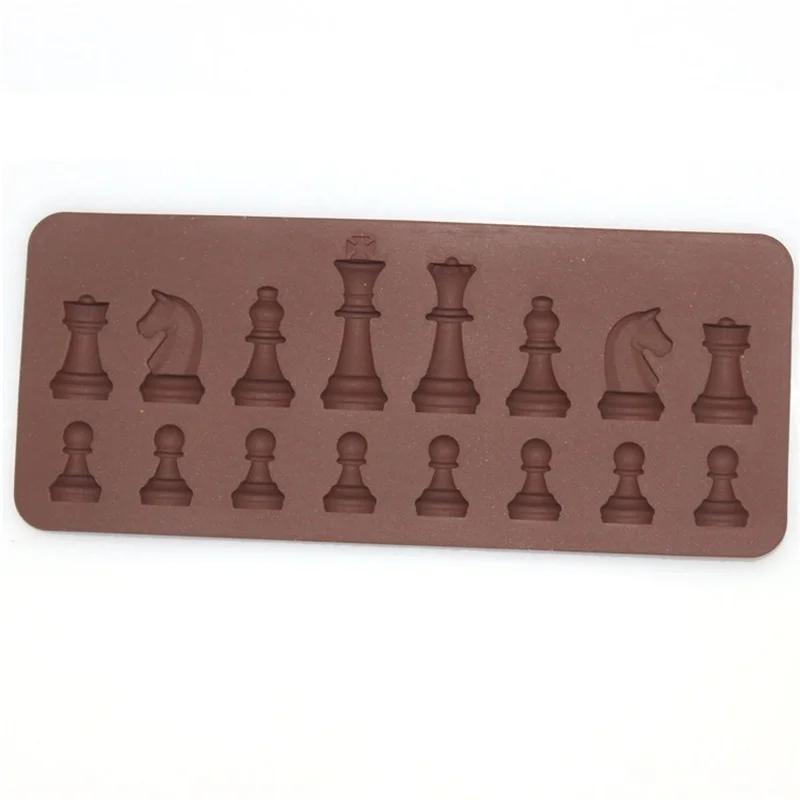 New DIY Chess Shaped Silicone Cake Mold - Chocolate Ice Cube Baking Mould Kitchen Accessory For Cake Decorating Home Supplies