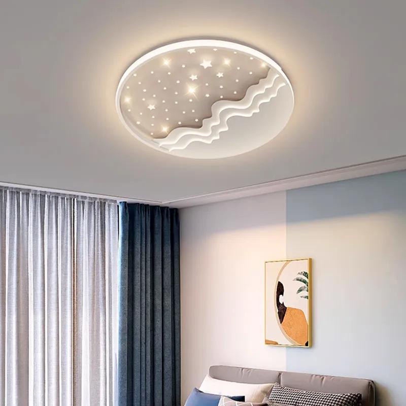 Dimmable children's room ceiling lamp modern minimalist artistic creative starry sky moon sun boy girl gift decorative lamp LED