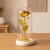 Eternal flower gold foil rose glass cover ornament birthday gift Qixi Festival Valentine's Day Mother's Day Christmas night light