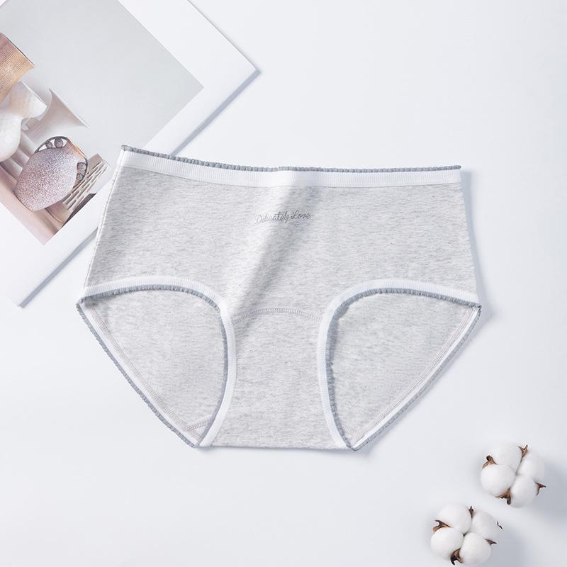 Lady Spring and Autumn Cotton Antibacterial Extended Crotch Triangle Briefs