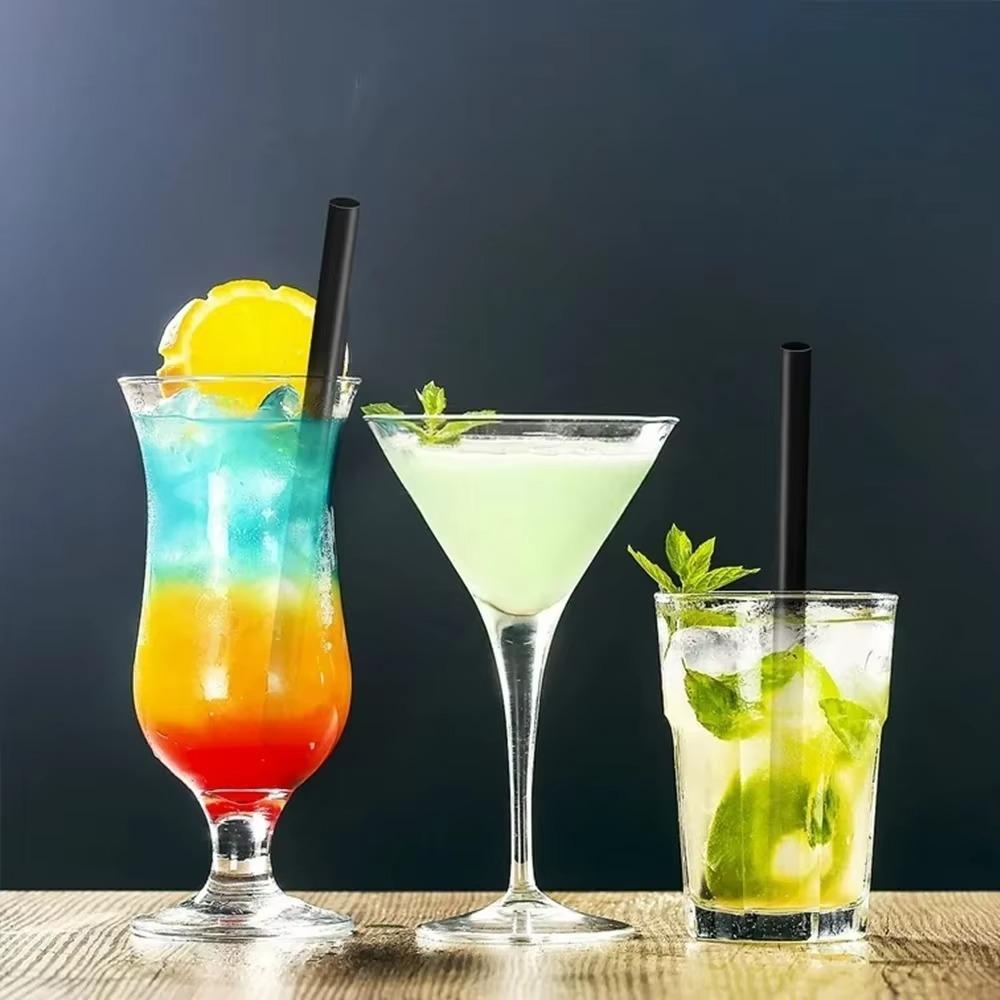 100PCS Disposable Large Diameter Drinking Straws Individual Packaging Bubble Tea Straw  Milk Tea