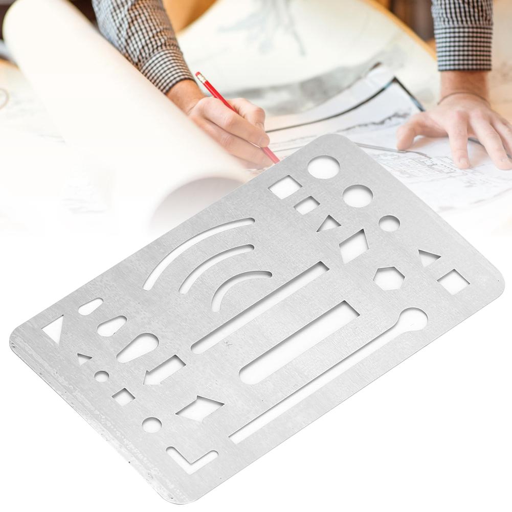 10 Stück 27 Löcher Löschschild Mehrzweck-Konstruktionszeichnungsvorlage Musterlineal