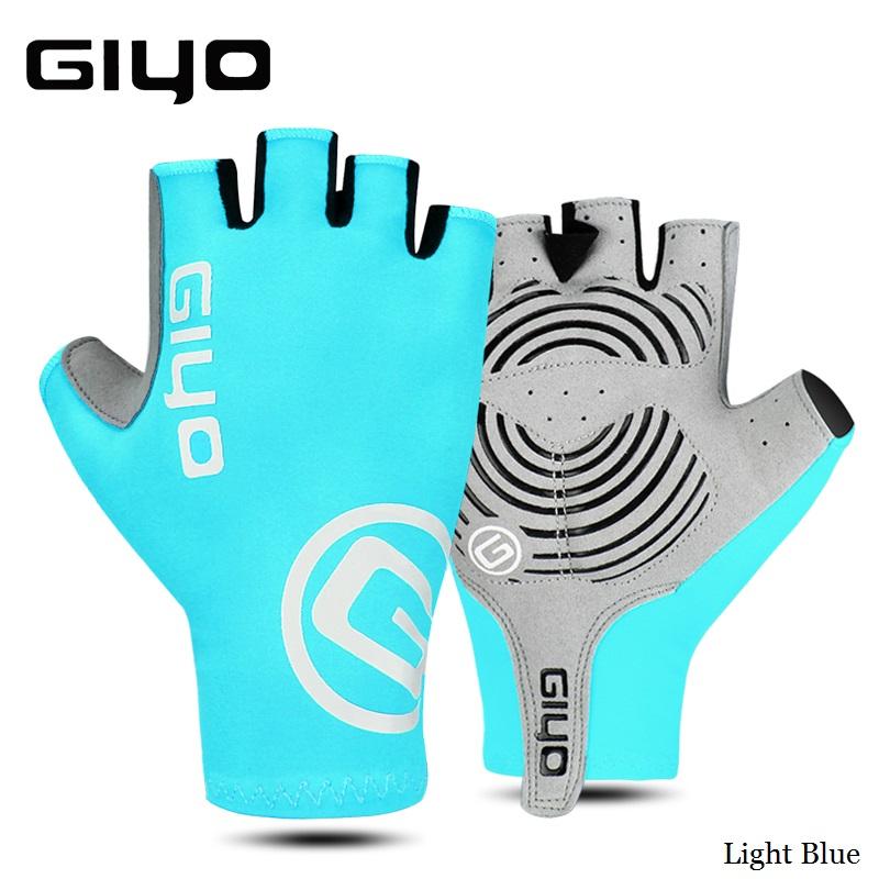 Giyo Breaking Wind Cyklistické rukavice bez prstů Protiskluzové cyklistické palčáky Závodní silniční kolo Rukavice MTB Biciclet Guantes Ciclismo