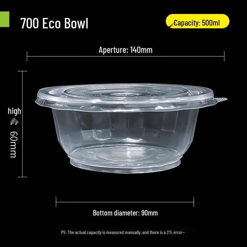 Disposable Plastic Takeout Bowls with Lids