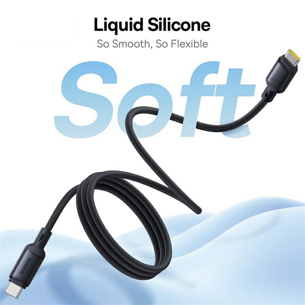 Cablu Magnetic din Silicon Lichid BASEUS Picogo 1m Încărcare Rapidă USB-C la USB-C 240W Cablu de Date