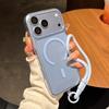 Transparent Acrylic for Magsafe Wrist Strap Case for iPhone 18 17 16 15 14 Pro Max Magnetic Lanyard Hard PC Shockproof Cover