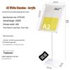 Jun Ding Ying A2 White Weighted Acrylic Adjustable Display Stand