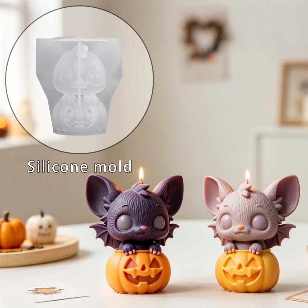 DIY Halloween Ornament Mold Silicone Easy Release Candle Wax Mold Multi-purpose Non-stick Epoxy Resin Plaster Mold Gift Making