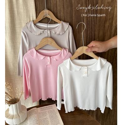 Children's Bottoming Shirts Girls' Long-sleeved Tops Baby Spring Autumn Single-piece Tops Modal Long-sleeved T-shirts Wholesale