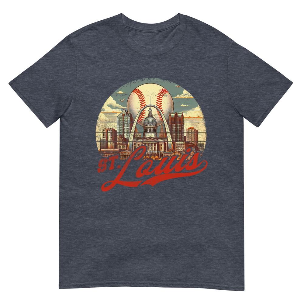 Vintage St Louis Skyline Gameday Retro Baseball TShirt