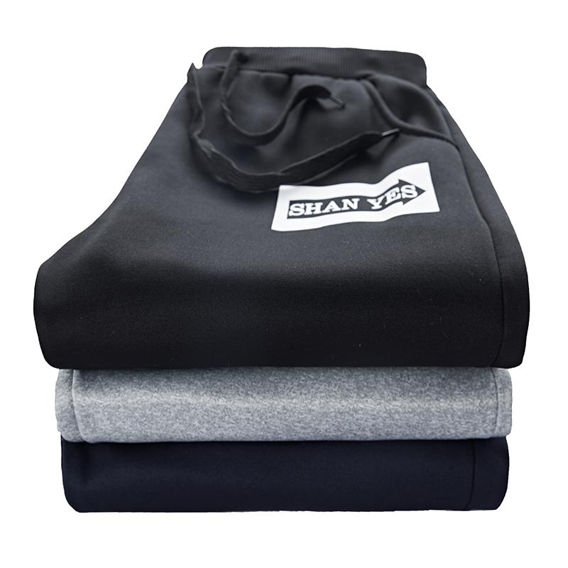 Fleece Men Set Fashion Tracksuit Lined Thick Sweatshirt Pants Sportswear Suit Male Winter Warm Hooded Outerwear Suit