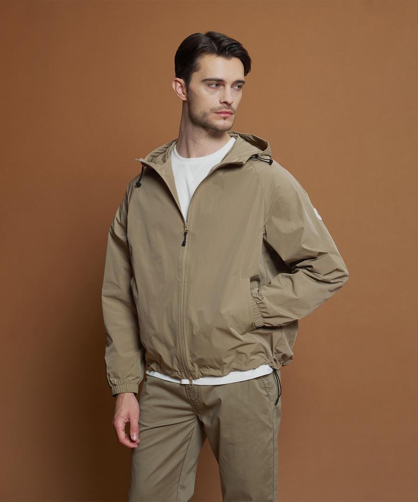 Panicale Beige Light Hooded Windbreaker