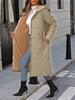 Women's Cotton Hooded Jacket - 2025 Autumn/Winter Diamond Pattern