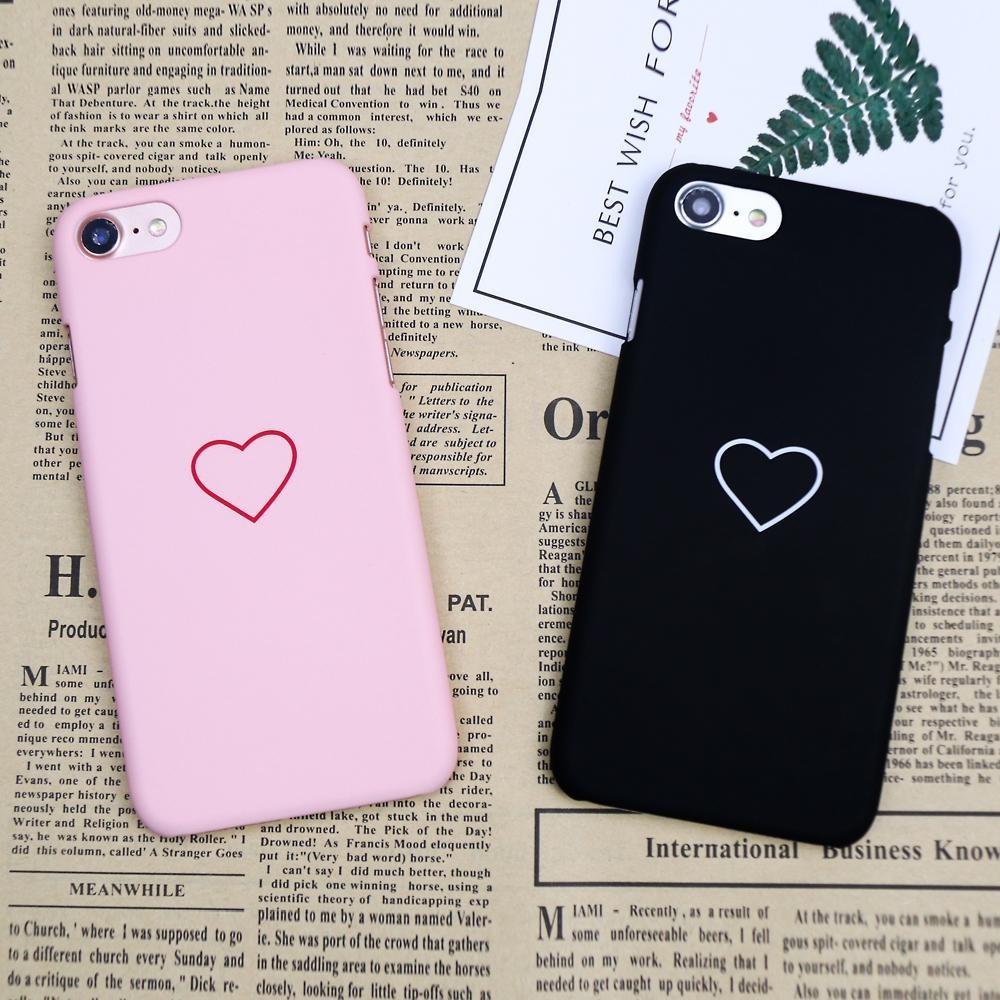 6 7 Iphone 6s Plus 5s Se Couple Painting Love Heart Phone Ultrathin Phone Case
