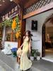 Women's Floral Tie-Up Backless Camisole Maxi Dress - Summer Waist-Cinched Mermaid Style