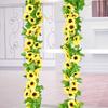 260 Cm Simulated Sunflower Wedding Arch Decoration, Plastic Flower Wind Pipe Decoration Suitable For Romantic Weddings