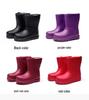 Damen Plüsch Wasserdicht Rutschfest Schnee- & Regenstiefel - Warme EVA Schuhe im koreanischen Stil für Küche, Wäscherei, Arbeit