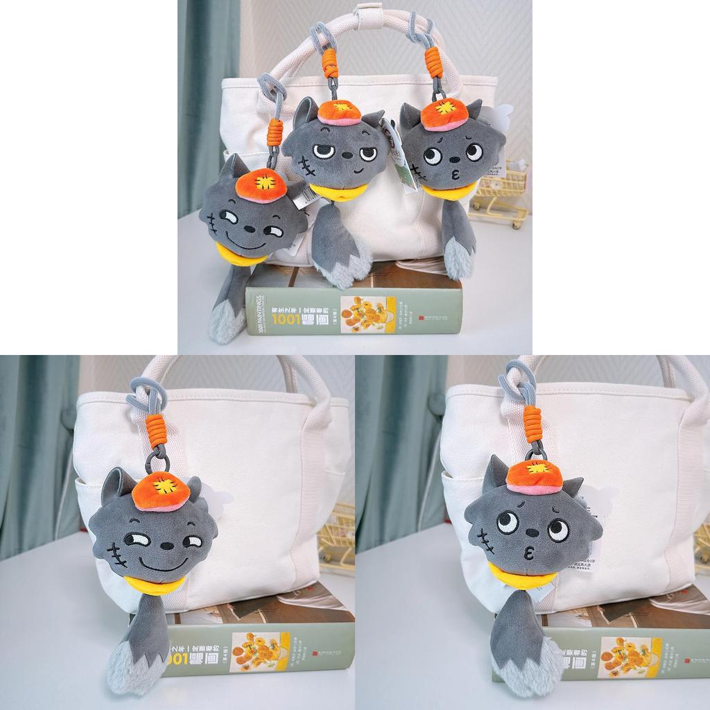 Bigbig Wolf Plush Keychain With Expressive Face For Bag Accessories And Gifts