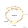 Stainless Steel Bracelet, Personalized and Creative Asymmetrical Splicing Love Pendant Chain Stainless Steel Bracelet