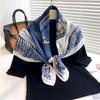 Luxury Scarf Women 90*90cm Silk Feel Square Shawl Hair Wrapping Foulard Satin Scarfs Multi-use Head Bandana Hijab Handkerchief