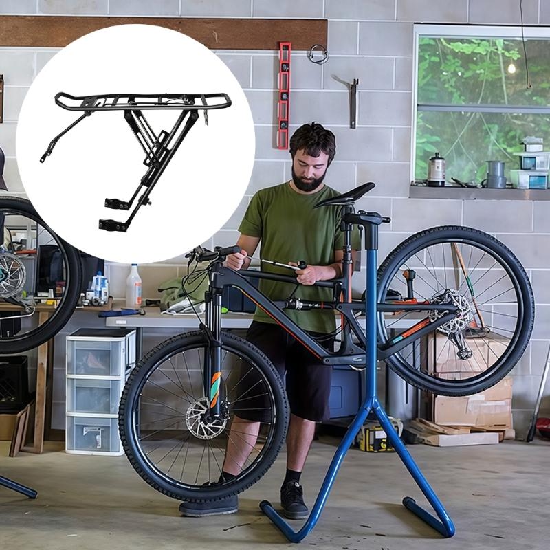 Universal Metal Rear Bike Rack For Mountain And Road Cycles With 55Lbs Load Capacity
