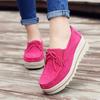 Women Cow Suede Casual Shoe Wedge Platform Height Increasing Single Shoes Tassel Muffin Shake Loafers Mother Walking Shoes 35-42