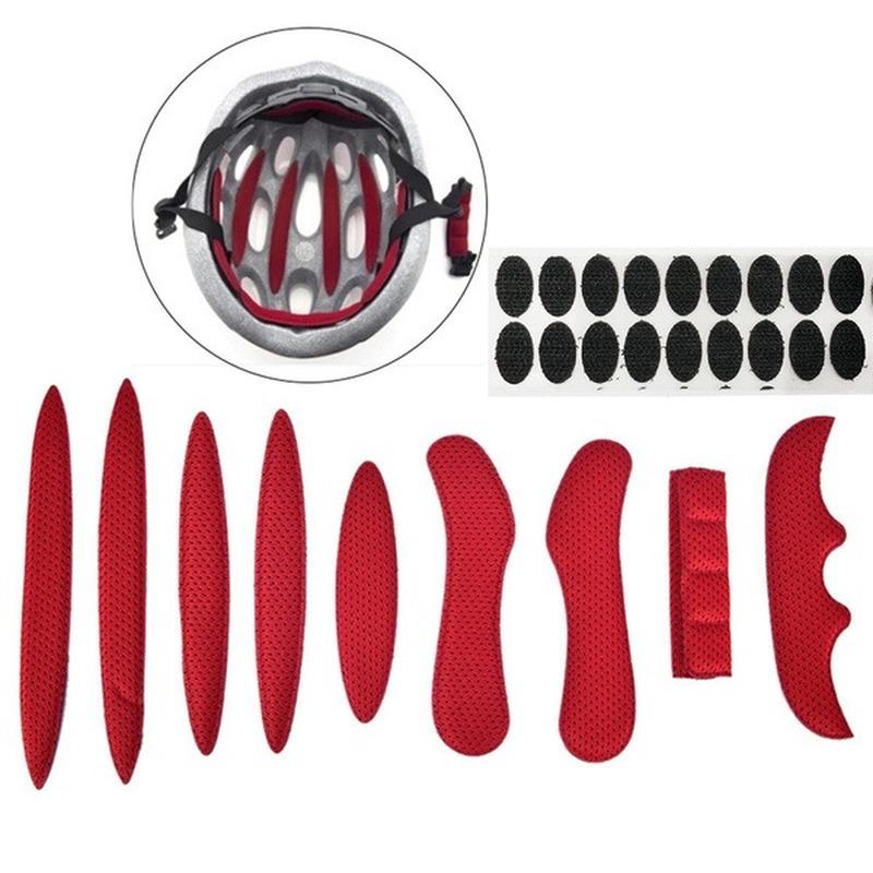 27 Pcs Universal Helmet Inner Padding Foam Pads Kit Sealed Red Sponge For Outdoor Sports Cycling Motorcycle Bicycle Accessories