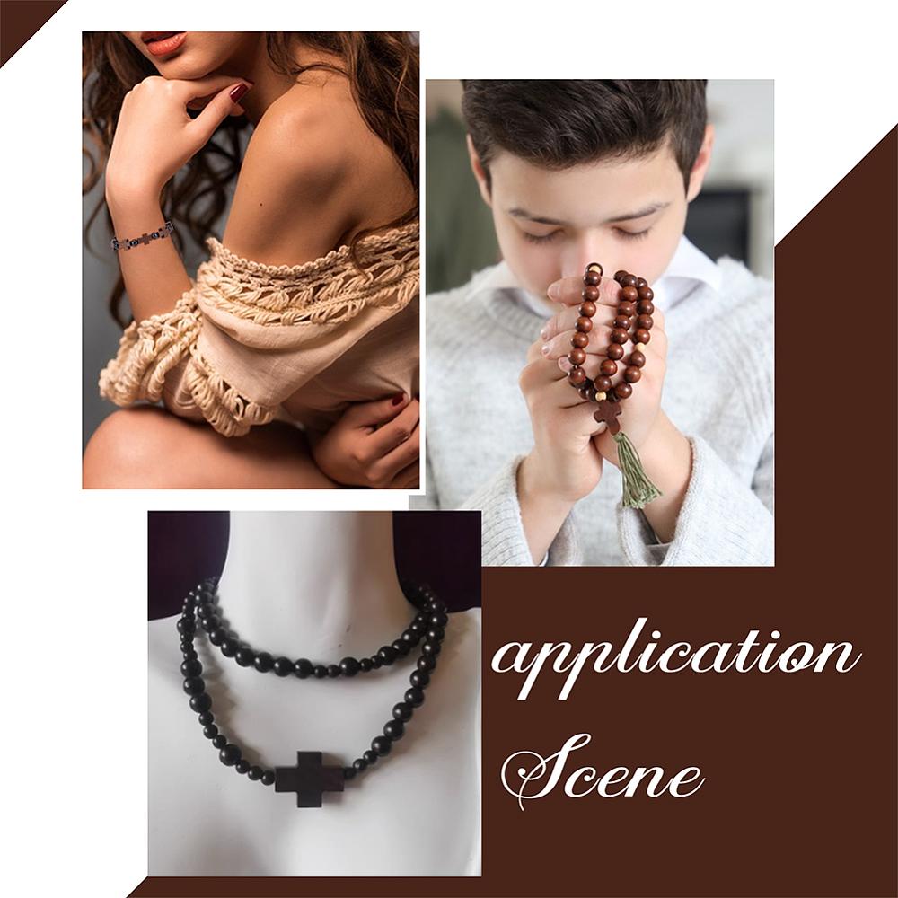 120Pcs Natural Wooden Beads, Dyed, Cross, Coconut Brown, 13.5x10x4.5mm, Hole: 1.5mm