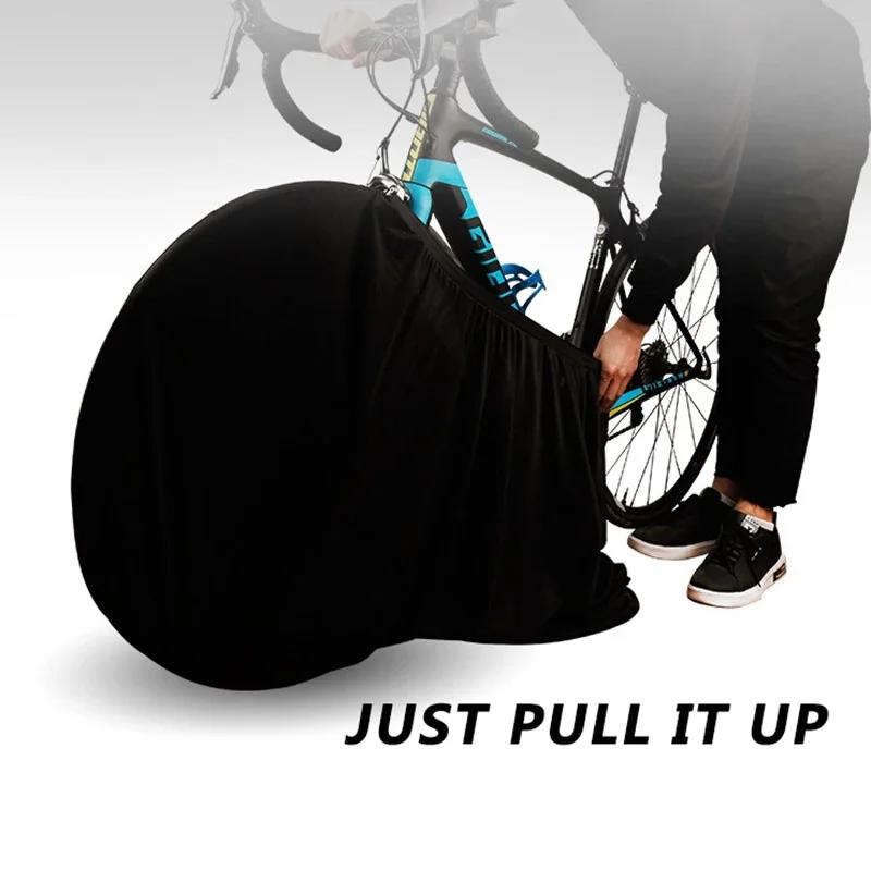 Mountain Bike Cover Waterproof Dust Protector Full Cover Elastic Fabric for Indoor Outdoor Cycling Accessories