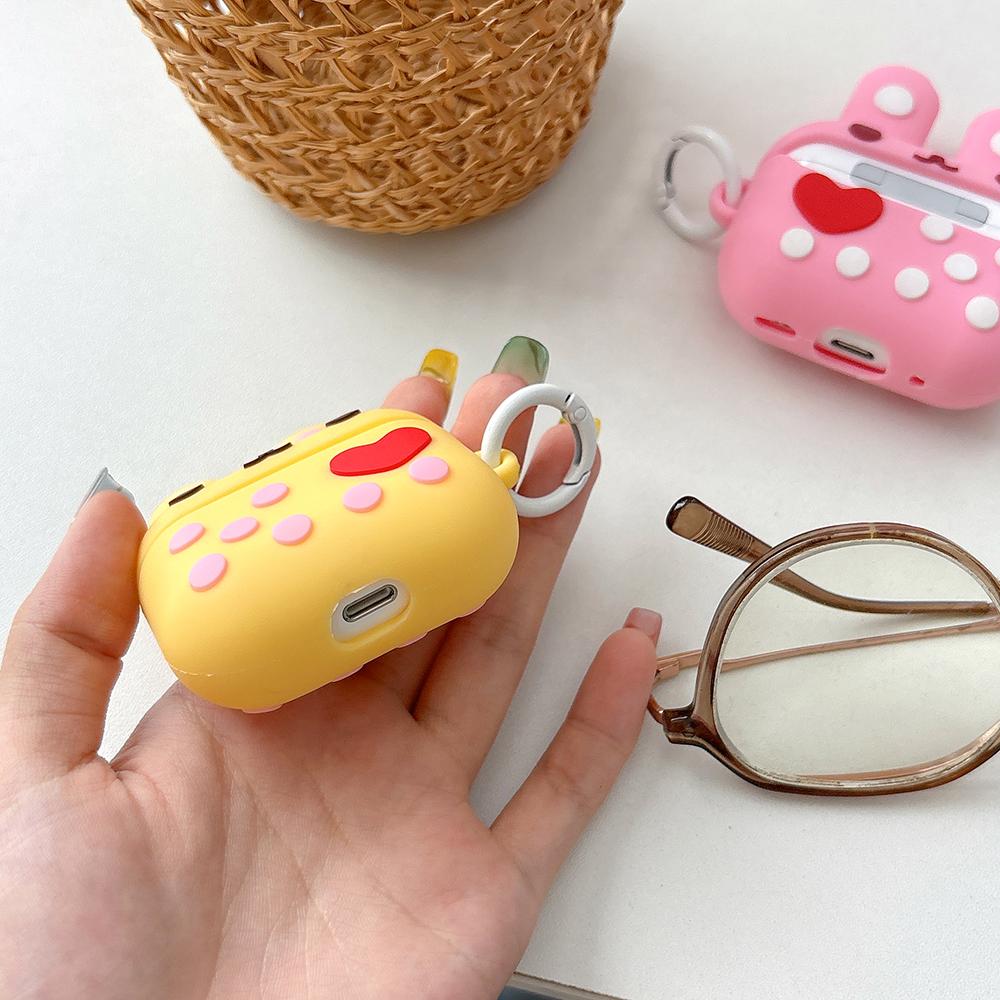 Kawaii Cartoon Rabbit Bluetooth Wireless Earphone Case for Apple AirPods 3 4 Pro 2 Soft Silicone Cover