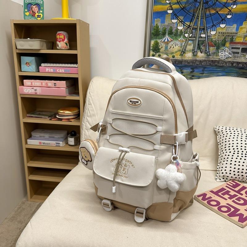 Schoolbag contrasting color simple schoolbag women's 1011 new Korean version ins high-quality backpack for primary and secondary school students