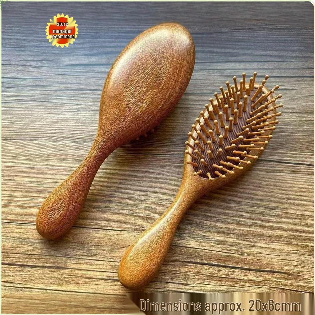 Sandalwood Massage Comb - Portable Wooden Scalp & Meridians Care, Engraved LOGO, Ideal Health Companion Gift