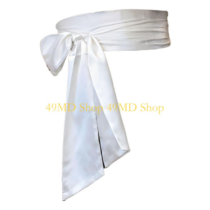 49MD 250cm Bowknot Waist Belt Dress Decoration Waist Strap Women's Skirt Waistband Long Ribbon Bowknot Wide Belt Girdle