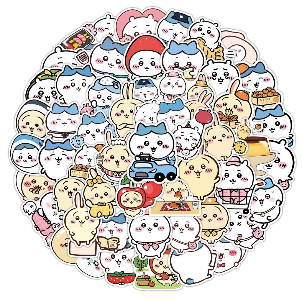 60 PCS Korean Style Cute Animal Stickers, Waterproof Vinyl Decals for Phone Case Cup Notebook Helmet Fridge Decor