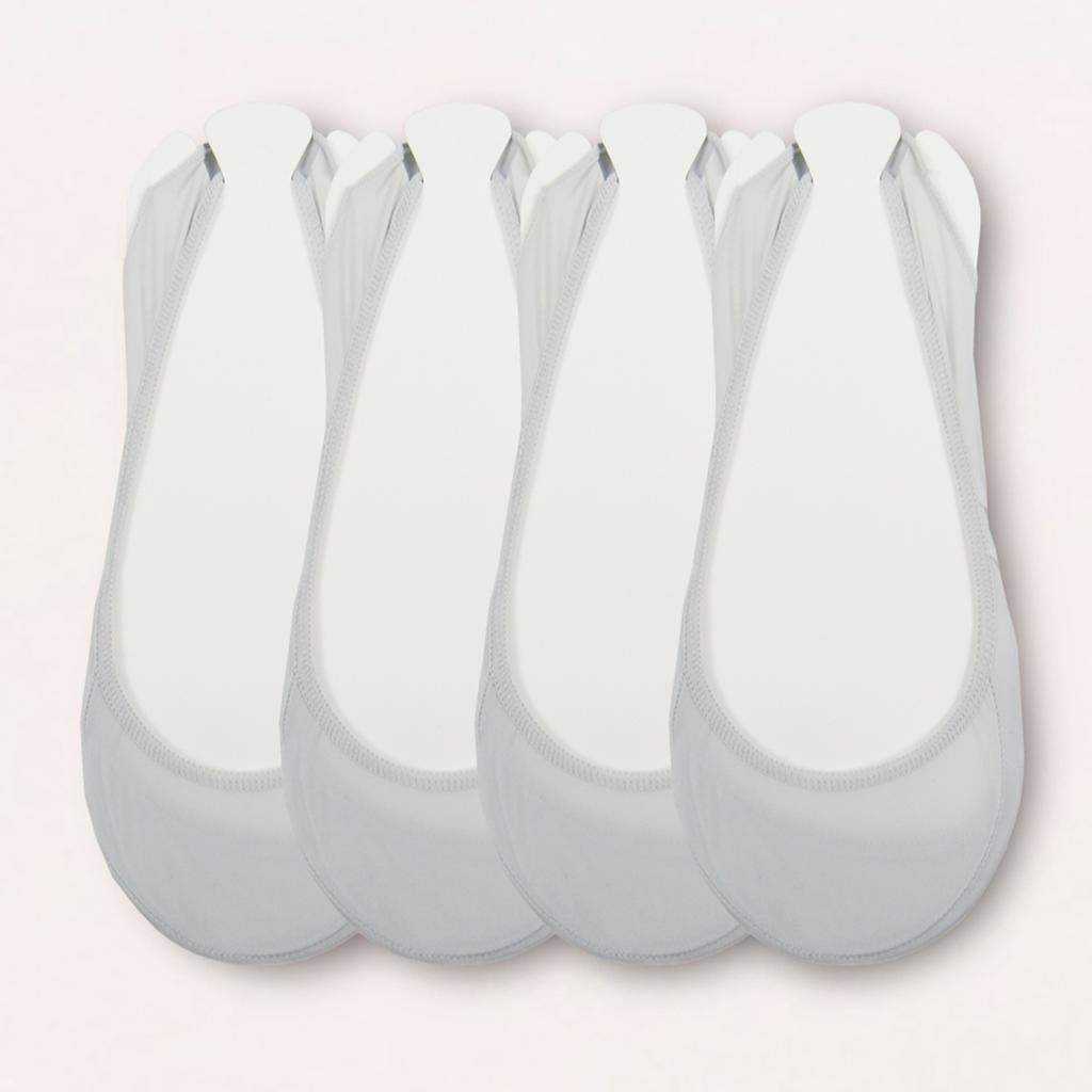 4 páry Dámské poloviční dlaň Slingback ponožky Pohodlné duté neviditelné podvazkové ponožky Letní tenké prodyšné ponožky Pantofle Žena