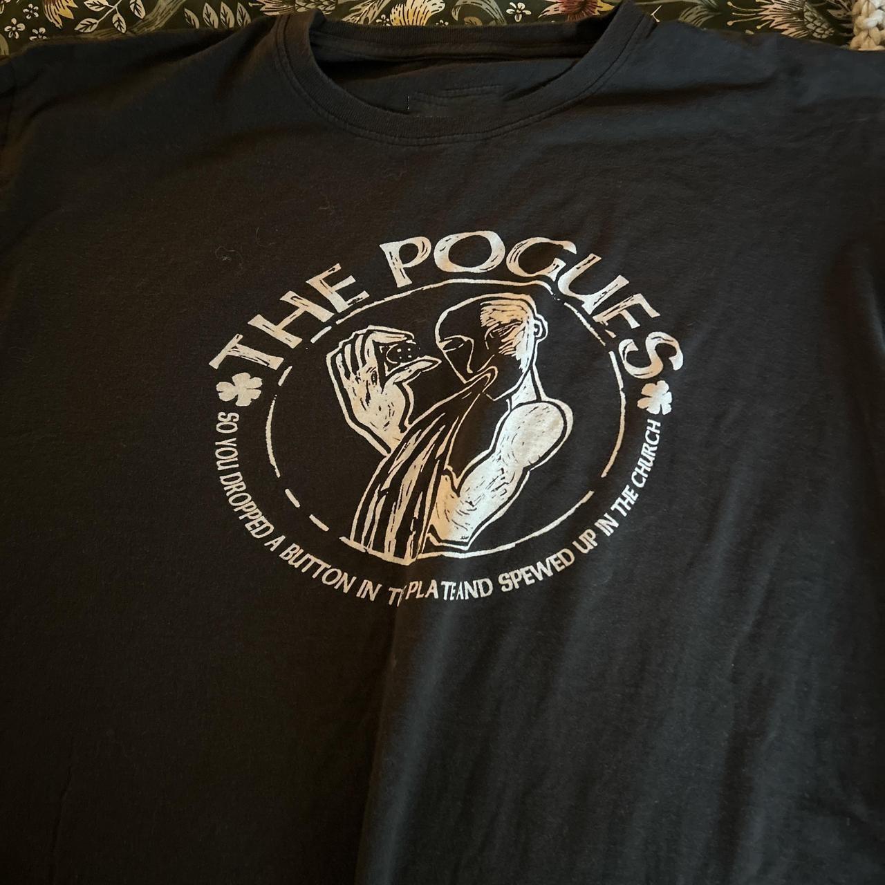 Vtg Adult All Size The Pogues black band tee Short Sleeve NZ398 FREE SHIPPING L