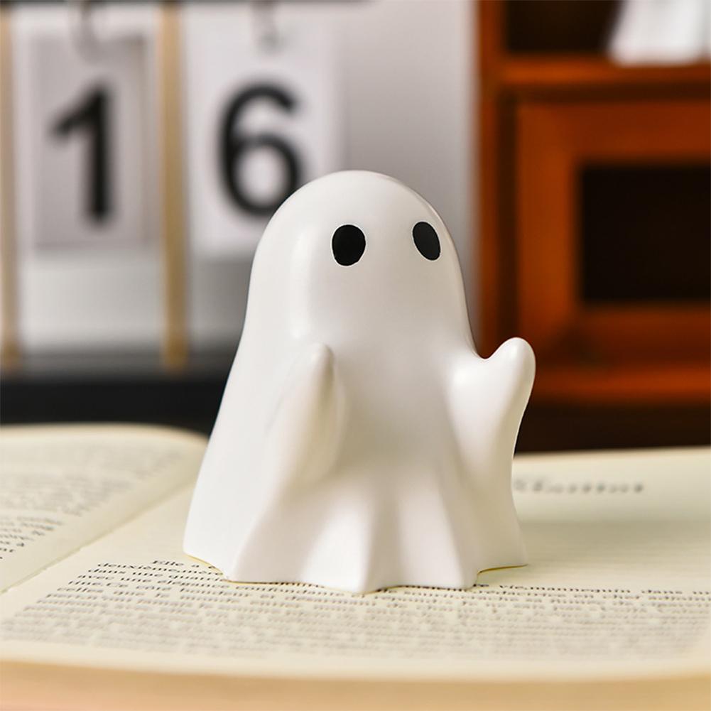 Cute Ghost Pen Holder Esin Desktop Organizer for Office & Home Halloween Pen Holder Decoration Ornaments Funny Stationery Stand