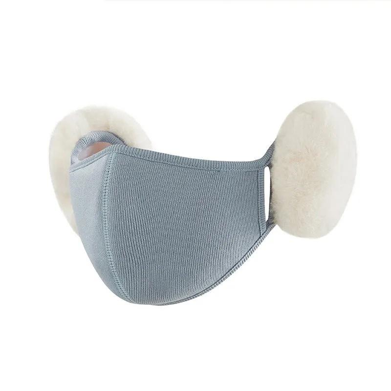 Ženy Podzim Zima Cyklistika Větruodolná klapka do uší Chladuvzdorné Mušlové chrániče sluchu Fleece Hřejivá maska ​​na ústa