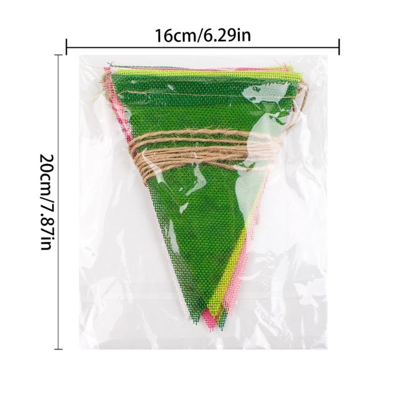 Holiday Triangle Bunting Easy Hanging Design Natural Burlap Materials Durable Efficient Christmas Decoration for Home Party Indoor Outdoors